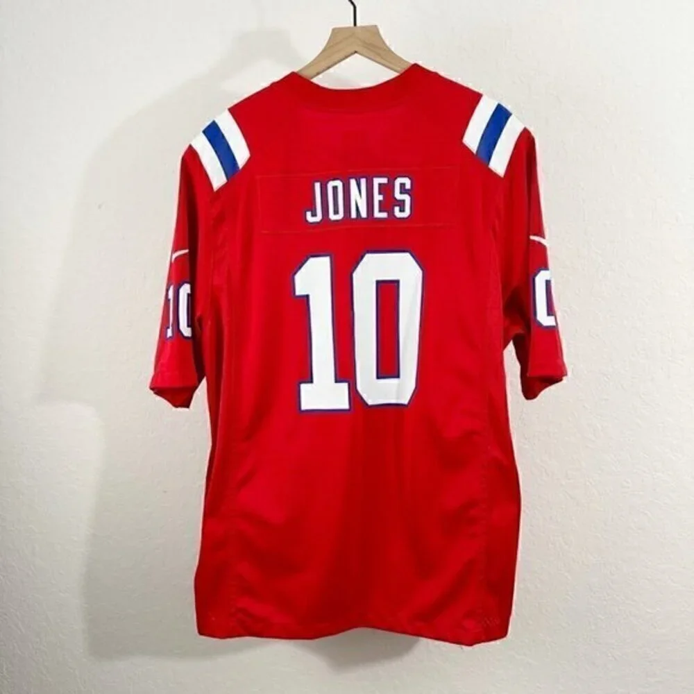 Nike NFL New‎ England Patriots Jones 10 Jersey Top Red Size Extra Large